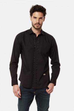 La Martina Regular-fit Poplin Gömlek Erkek Siyah | UOS-7303